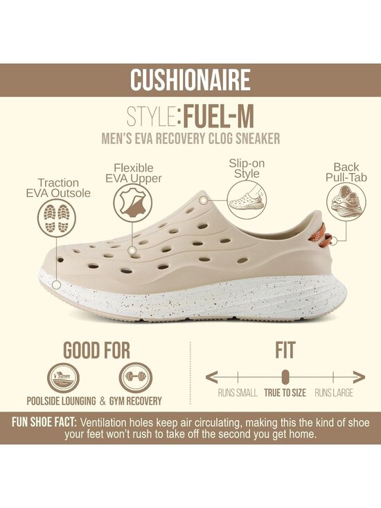 Men\'s Khaki Lightweight Slip On Waterproof Sneaker Clogs with Cushioned Casual